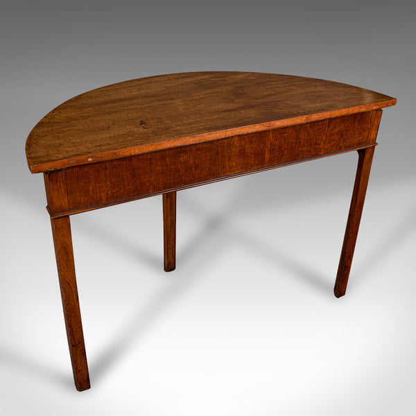 Pair Of Antique Demi-Lune Tables, English, Occasional, Side, Georgian, C.1780
