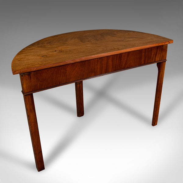 Pair Of Antique Demi-Lune Tables, English, Occasional, Side, Georgian, C.1780