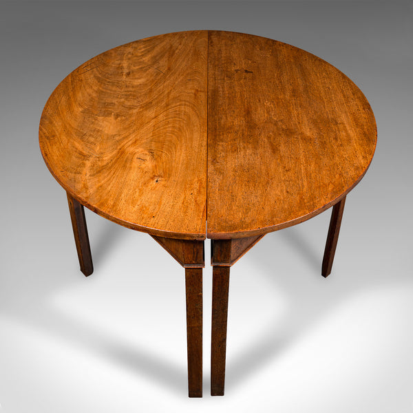 Pair Of Antique Demi-Lune Tables, English, Occasional, Side, Georgian, C.1780