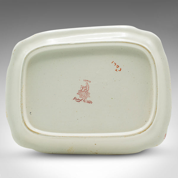 Antique Butter Dish, English, Ceramic Cheese Keeper, Country Kitchen, Circa 1920