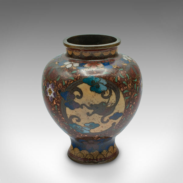 Small Vintage Posy Vase, Chinese, Cloisonne, Display Urn, Art Deco, Circa 1940