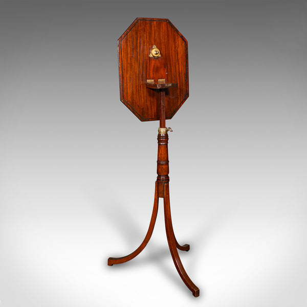 Antique Metamorphic Wine Table, English, Tilt Top, Side, Lamp, Regency, C.1820