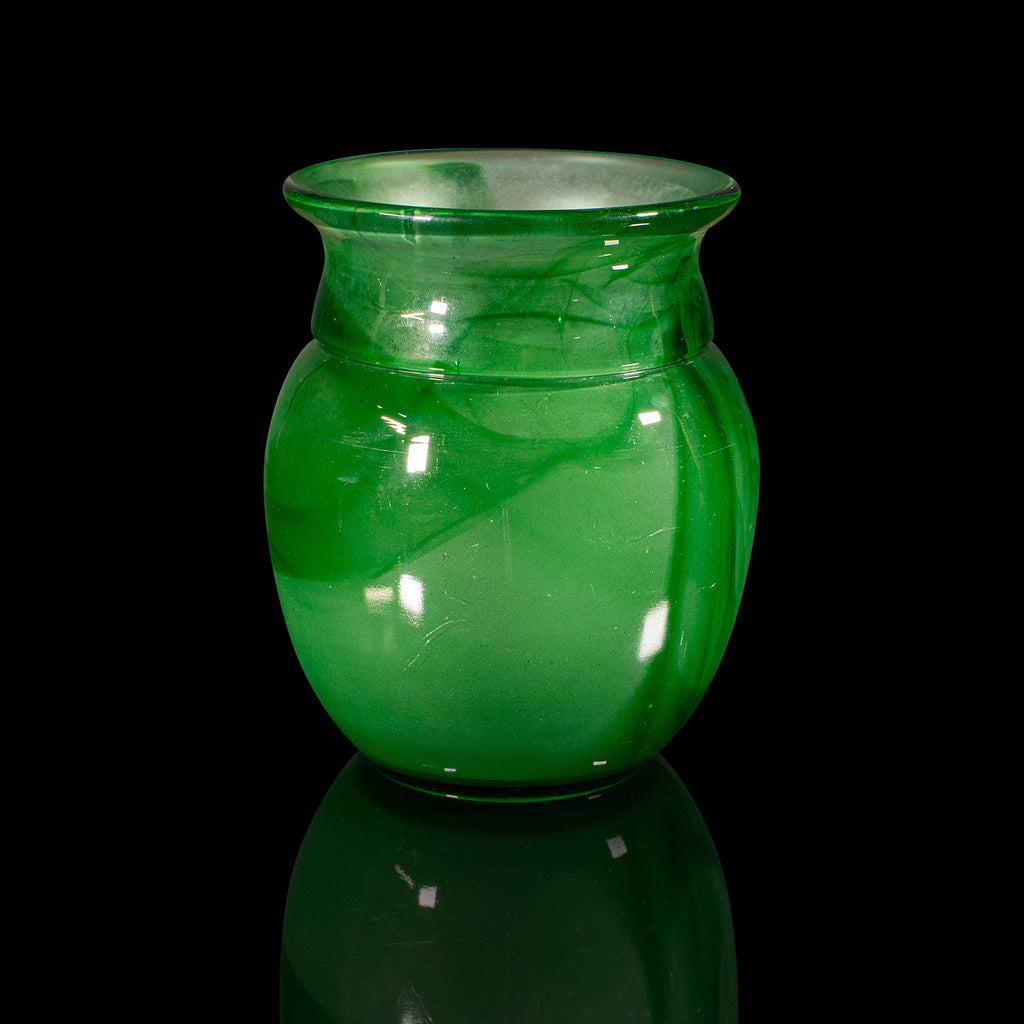 Vintage Display Vase, English, Cloud Glass, Baluster Flower Pot, Art Deco, 1930