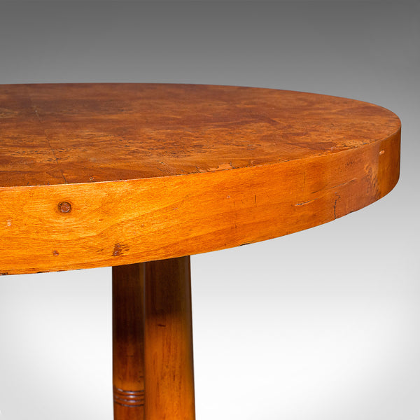 Vintage Podium Hall Table, French, Birds Eye Maple, Lamp, Side, Art Deco, C.1930
