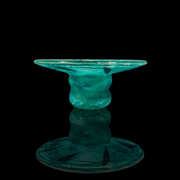 Contemporary Decorative Tea Light Stand, English Art Glass, Votive Candle Holder