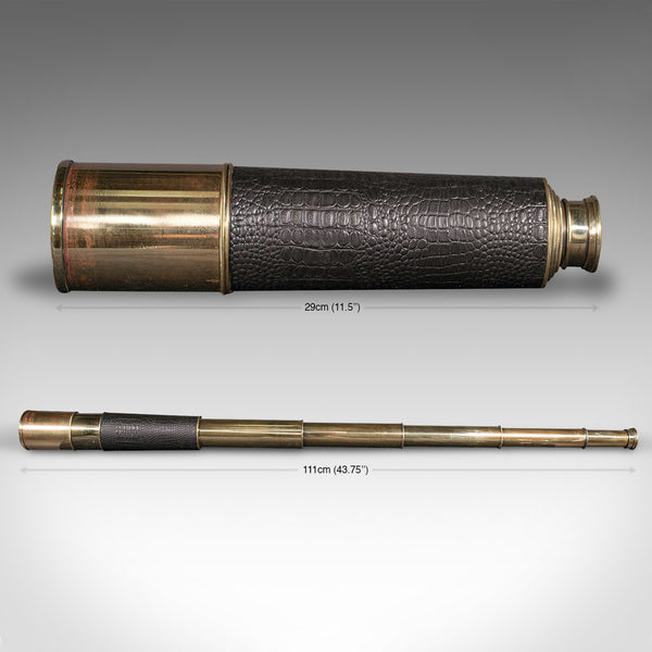 Antique 5 Draw Telescope, English, Terrestrial, Broadhurst Clarkson, Edwardian