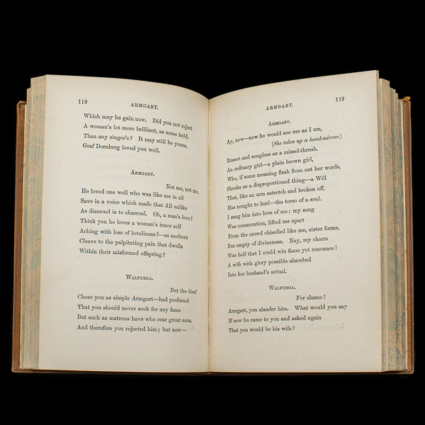 Antique Legend of Jubal, George Eliot, English, Bound, Poetry Book, Victorian