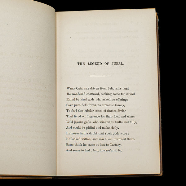 Antique Legend of Jubal, George Eliot, English, Bound, Poetry Book, Victorian
