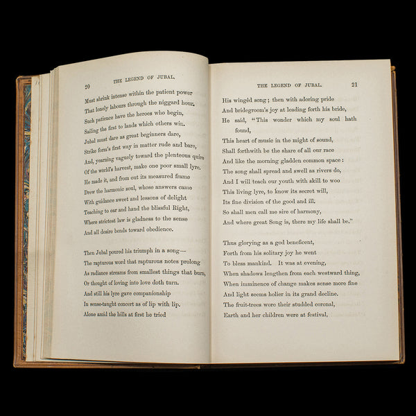 Antique Legend of Jubal, George Eliot, English, Bound, Poetry Book, Victorian