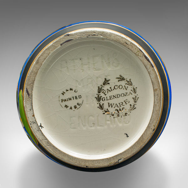 Pair Of Vintage Display Vases, English, Satin Finish, Kingfisher, Art Deco, 1930