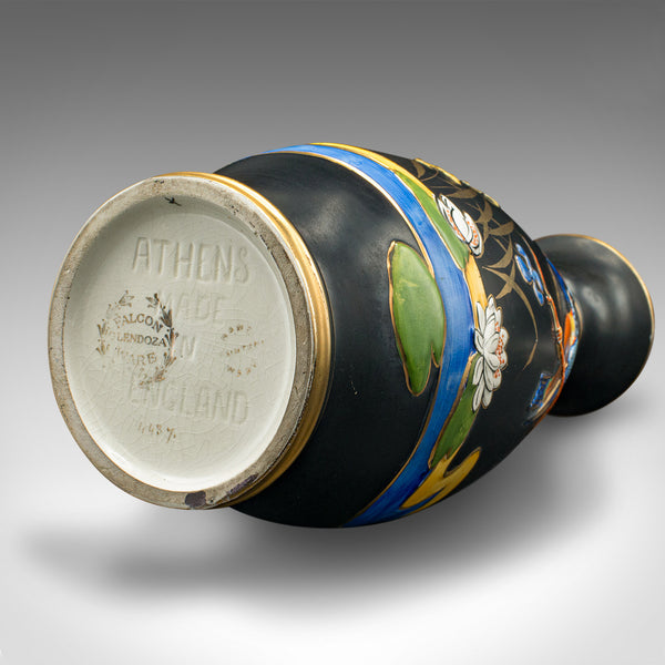 Pair Of Vintage Display Vases, English, Satin Finish, Kingfisher, Art Deco, 1930