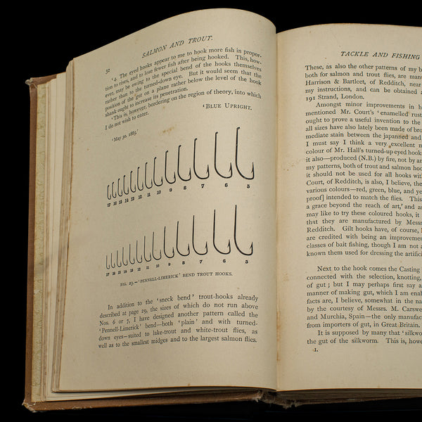 Antique Badminton Library Book, Fishing, Reference, English, Sporting Interest
