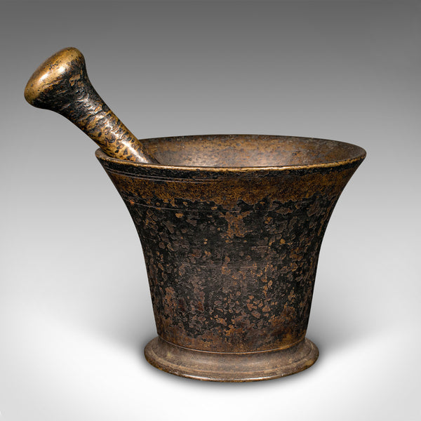 Antique Chemist's Mortar & Pestle, English, Bronze, Apothecary, Georgian, C.1720