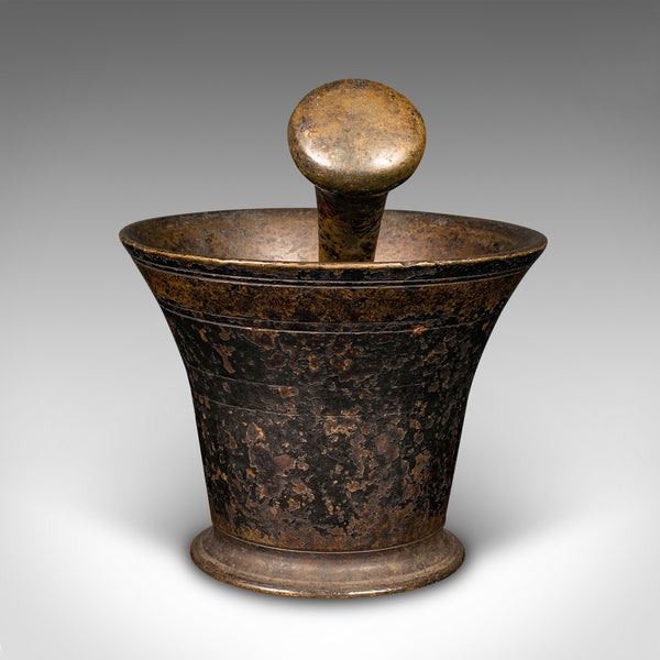 Antique Chemist's Mortar & Pestle, English, Bronze, Apothecary, Georgian, C.1720