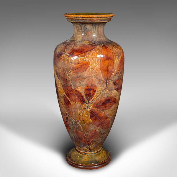 Antique Pair Of Decorative Vases, English, Ceramic Flower Urn, Edwardian, C.1910