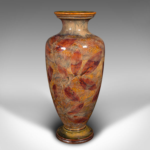 Antique Pair Of Decorative Vases, English, Ceramic Flower Urn, Edwardian, C.1910