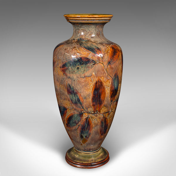 Antique Pair Of Decorative Vases, English, Ceramic Flower Urn, Edwardian, C.1910