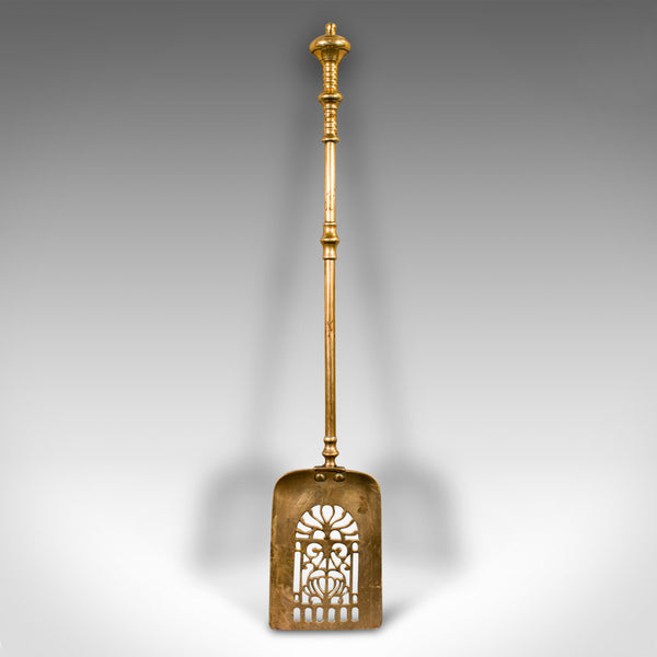Trio of Antique Fire Tools, English Brass, Companion Set, Georgian, Circa 1800