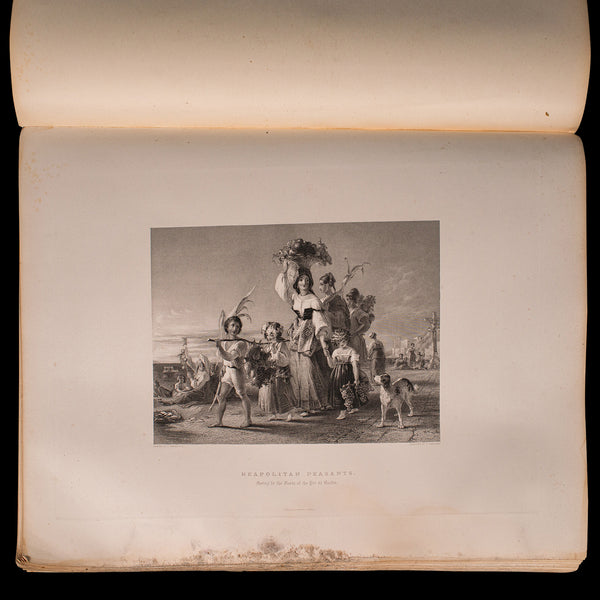 4 Vols Antique Folio, Imperial Gallery of British Art, Engravings, Victorian