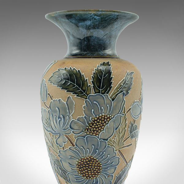 Pair Of Antique Flower Vases, English, Ceramic, Display Urn, Edwardian, C.1910