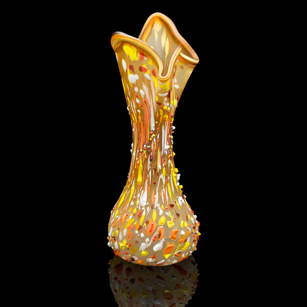 Tall Vintage Explosion Vase, Italian Art Glass, Post Modern, Mid Century, C.1960