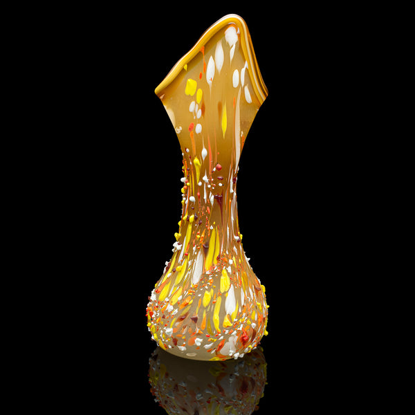 Tall Vintage Explosion Vase, Italian Art Glass, Post Modern, Mid Century, C.1960
