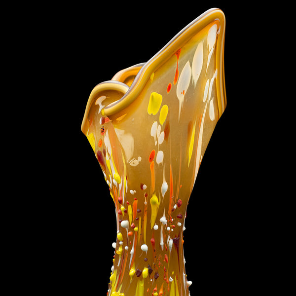 Tall Vintage Explosion Vase, Italian Art Glass, Post Modern, Mid Century, C.1960