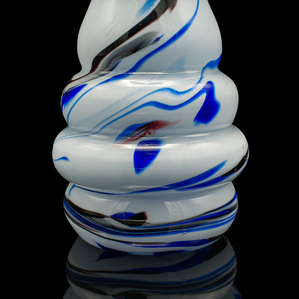 Tall Vintage Murano Flower Vase, Italian, Blown Glass, Mid Century, Circa 1950