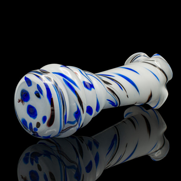 Tall Vintage Murano Flower Vase, Italian, Blown Glass, Mid Century, Circa 1950