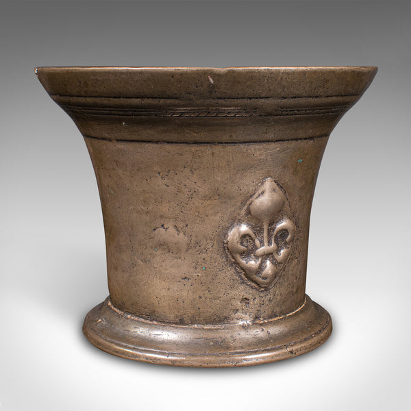 Trio Of Antique Mortars, English, Bronze, Apothecary Pot, William III, C.1700