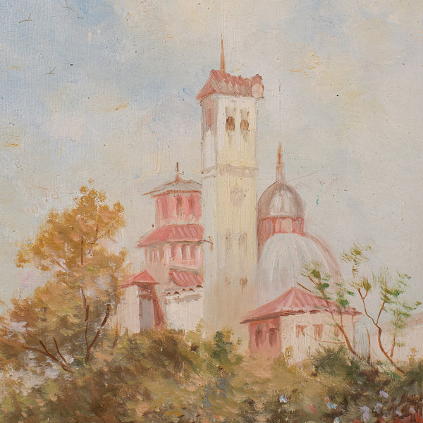 Large Vintage Venetian Painting, Continental School, Oil on Canvas, Venice, 1980