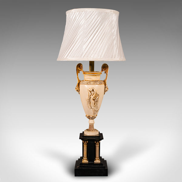 Vintage Romanesque Table Lamp, Continental, Side Light, Classical Taste, C.1970