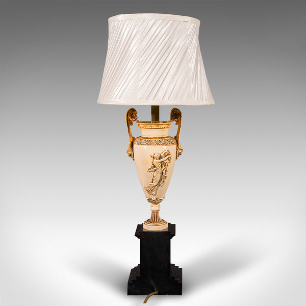 Vintage Romanesque Table Lamp, Continental, Side Light, Classical Taste, C.1970