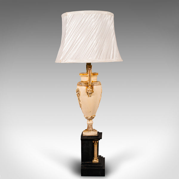 Vintage Romanesque Table Lamp, Continental, Side Light, Classical Taste, C.1970