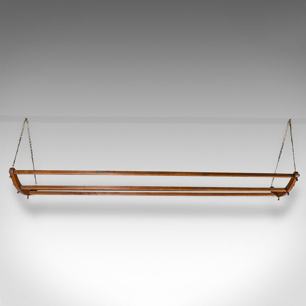 8' Antique Overhead Kitchen Island Rack, English, Aga Pot Storage, Victorian