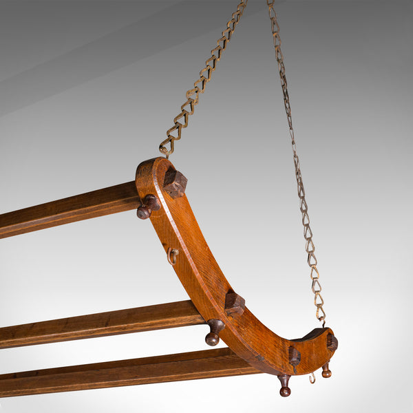 8' Antique Overhead Kitchen Island Rack, English, Aga Pot Storage, Victorian