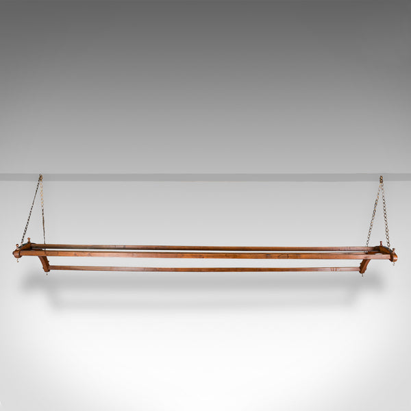 8' Antique Overhead Kitchen Island Rack, English, Aga Pot Storage, Victorian