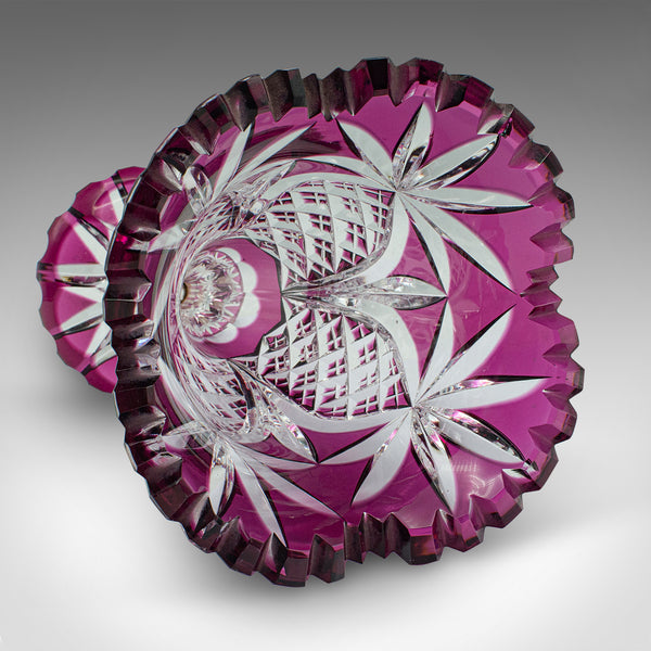 Antique Decorative Vase, English, Cut Glass, Flower Pot, Late Victorian, C.1880