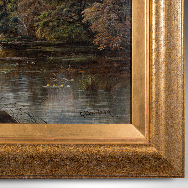 Antique Landscape Painting, British School, Original, Oil on Canvas, Victorian