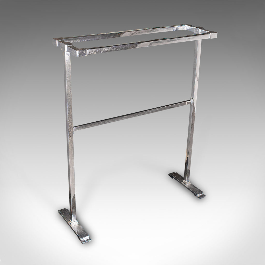 Vintage Towel Rail, French, Chromed Brass, Valet, Drying Stand, Art Deco, C.1930