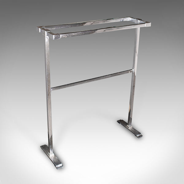 Vintage Towel Rail, French, Chromed Brass, Valet, Drying Stand, Art Deco, C.1930