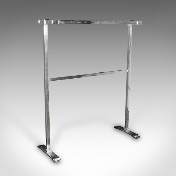 Vintage Towel Rail, French, Chromed Brass, Valet, Drying Stand, Art Deco, C.1930