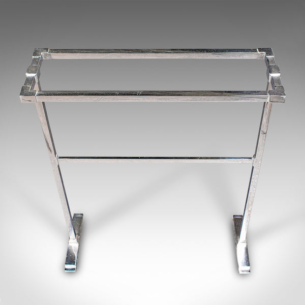 Vintage Towel Rail, French, Chromed Brass, Valet, Drying Stand, Art Deco, C.1930