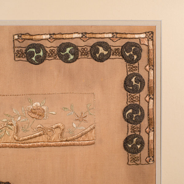 Antique Embroidery Technique Sampler, English, Needlepoint Display, Circa 1915