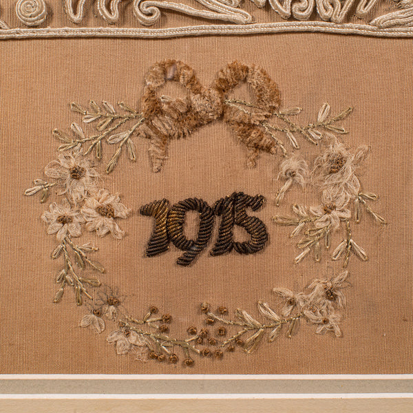 Antique Embroidery Technique Sampler, English, Needlepoint Display, Circa 1915