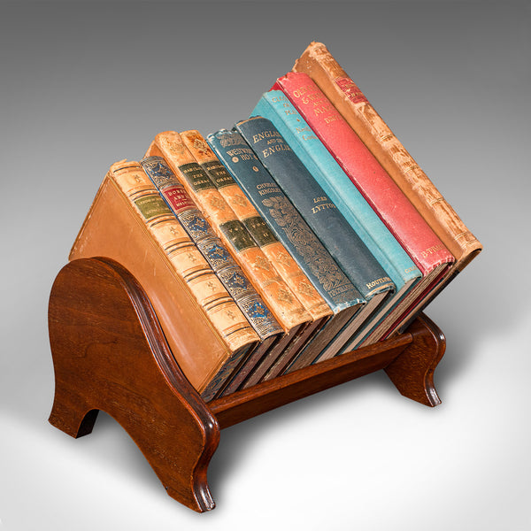 Small Antique Novel Rest, English, Book Trough, Desktop, Office, Edwardian, 1910