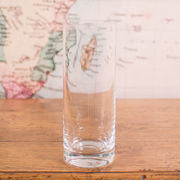 Vintage Flower Vase, Czech, Clear Glass, Bouquet Sleeve, Late 20th Century, 1980