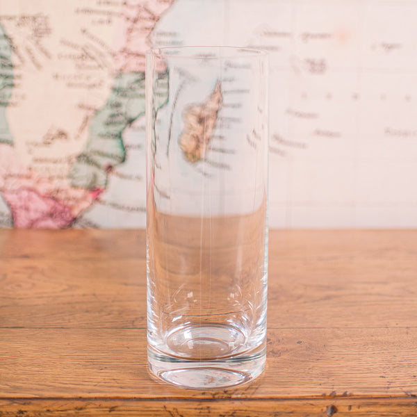 Vintage Flower Vase, Czech, Clear Glass, Bouquet Sleeve, Late 20th Century, 1980
