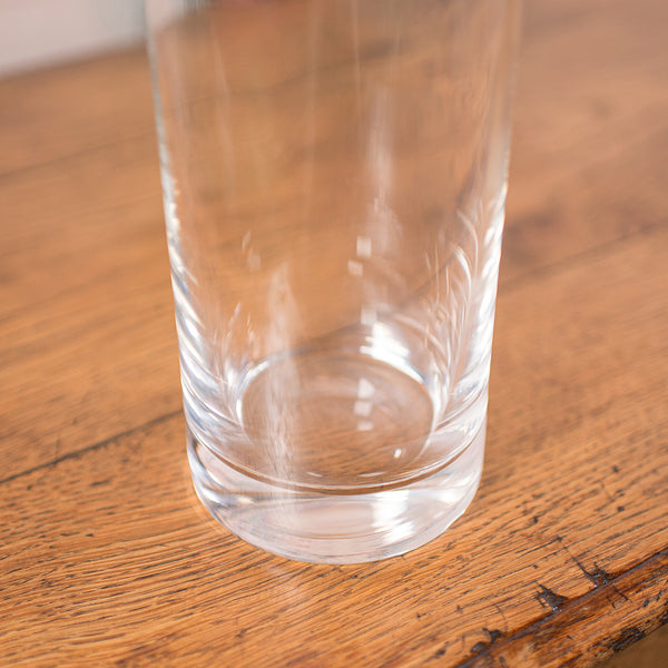 Vintage Flower Vase, Czech, Clear Glass, Bouquet Sleeve, Late 20th Century, 1980