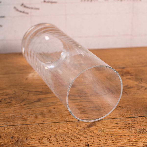 Vintage Flower Vase, Czech, Clear Glass, Bouquet Sleeve, Late 20th Century, 1980